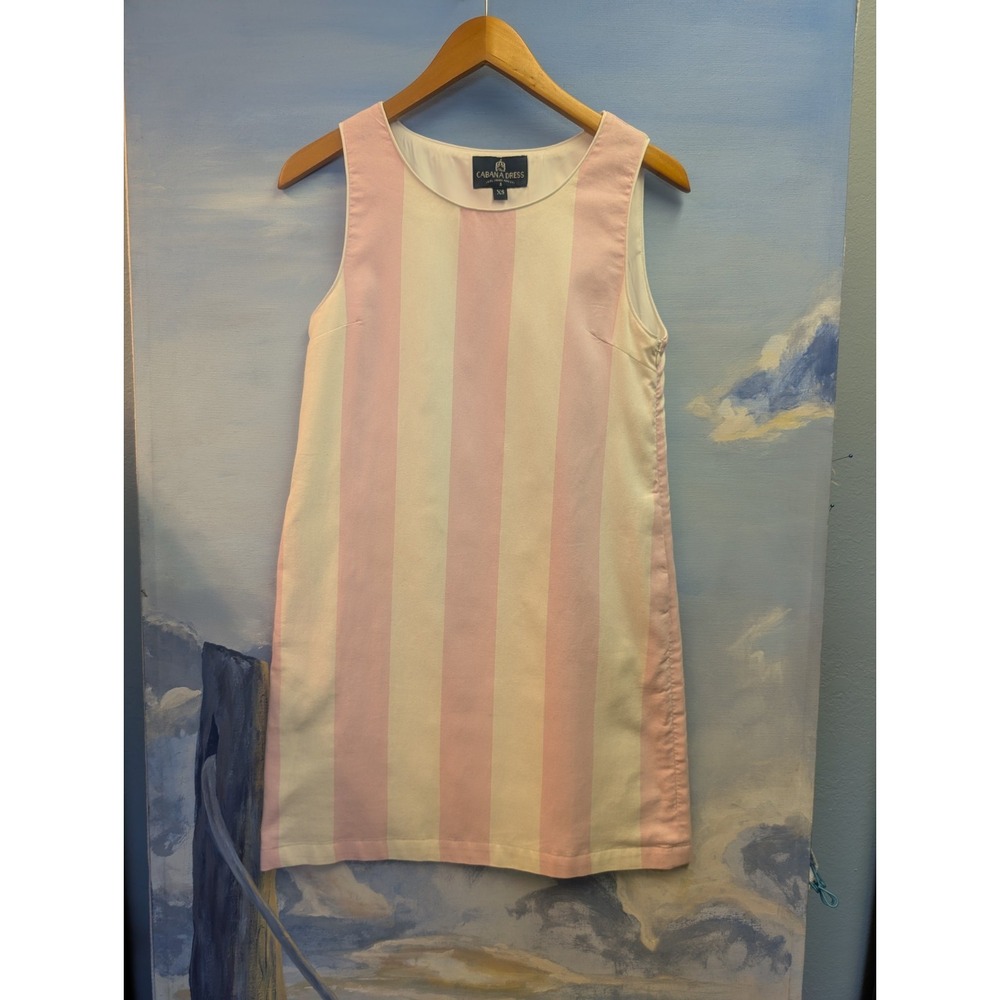 Kiel James Patrick XS Cabana Dress In Pink/White - Picture 5 of 10